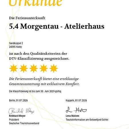Reetdorf Geltinger Birk Atelierhaus Morgentau *
